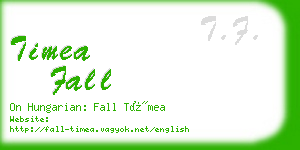 timea fall business card